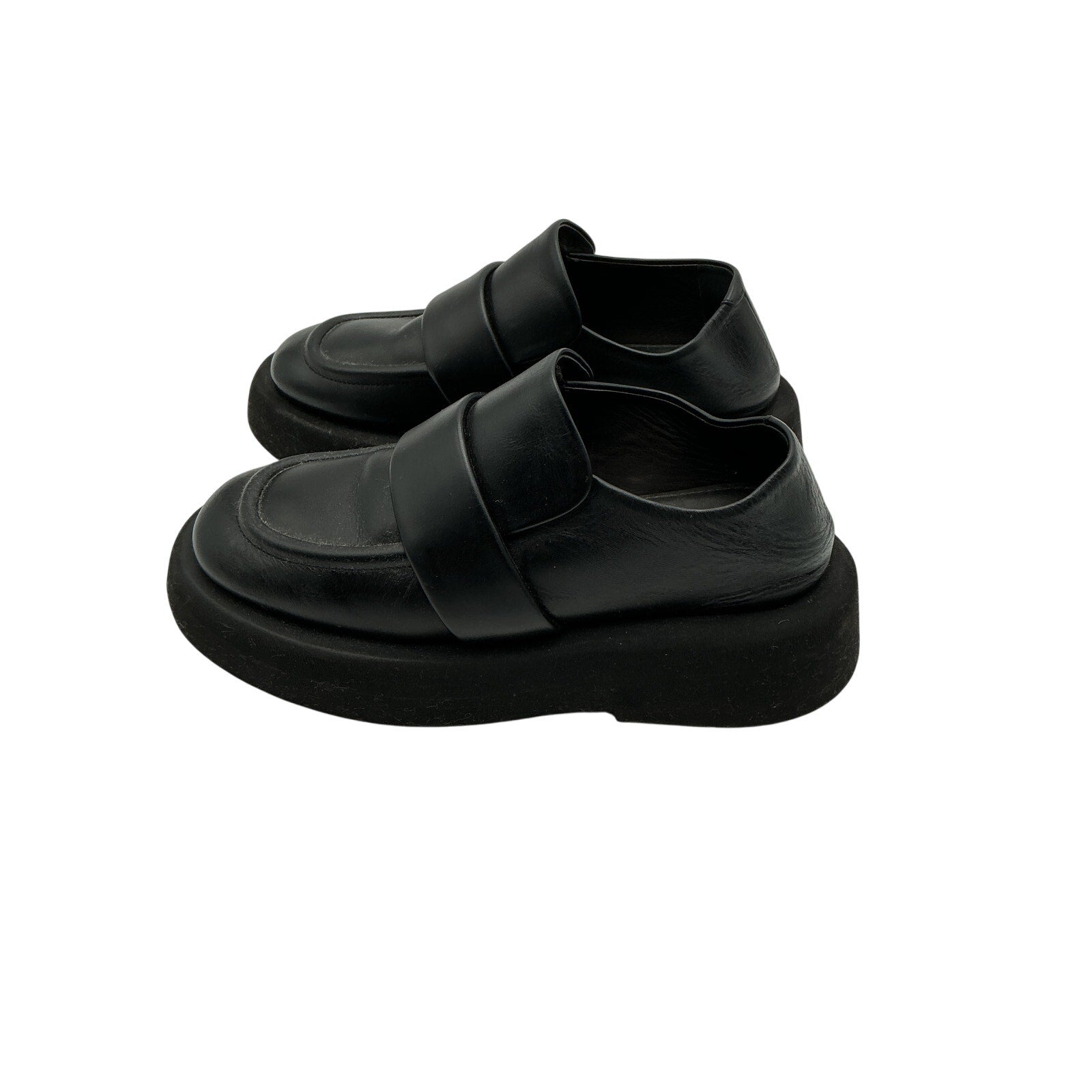 Mars�ll 'Gomme' Black Leather Gommellone Loafers Size 5.5