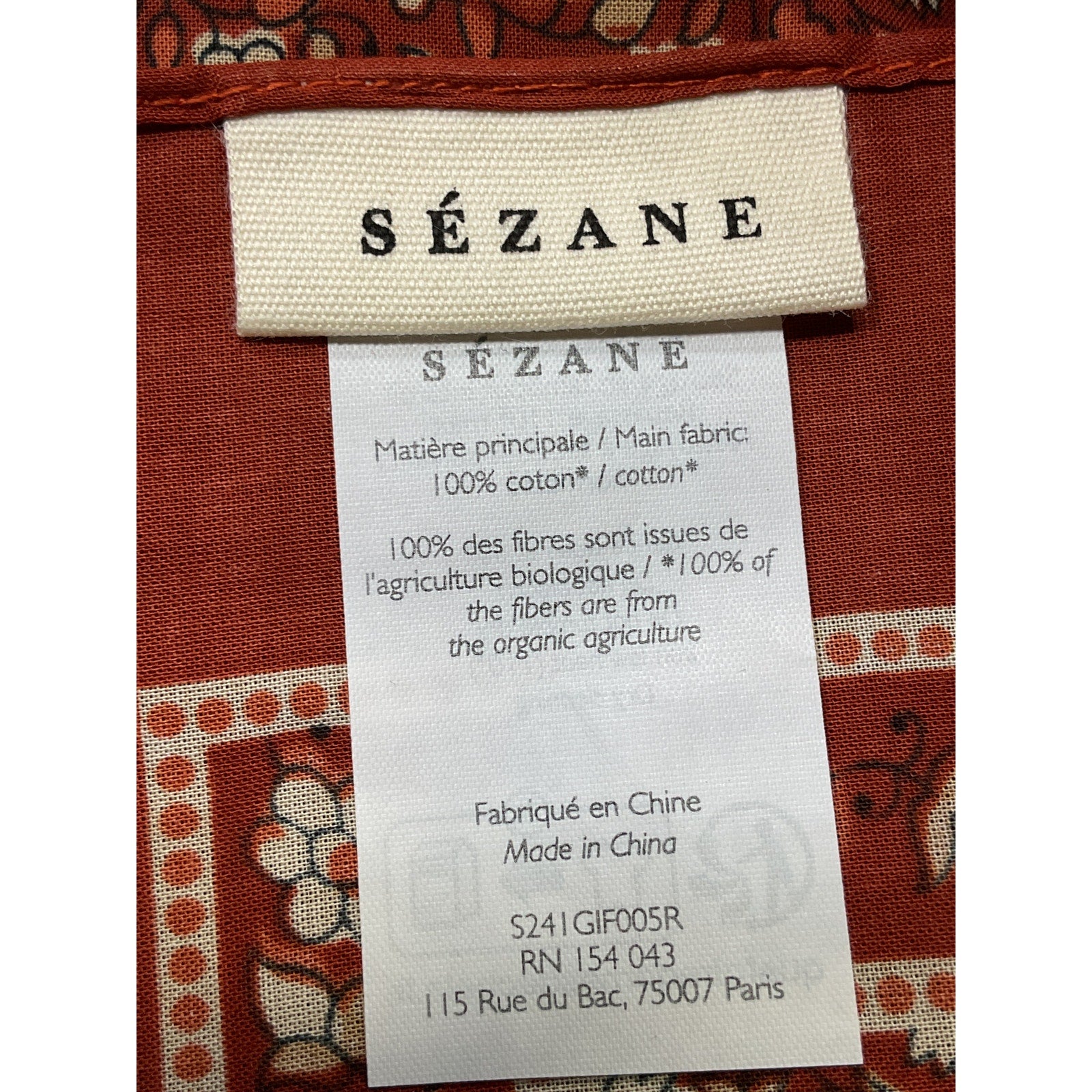 S�zane 'Floral' Red Foulard Size OS