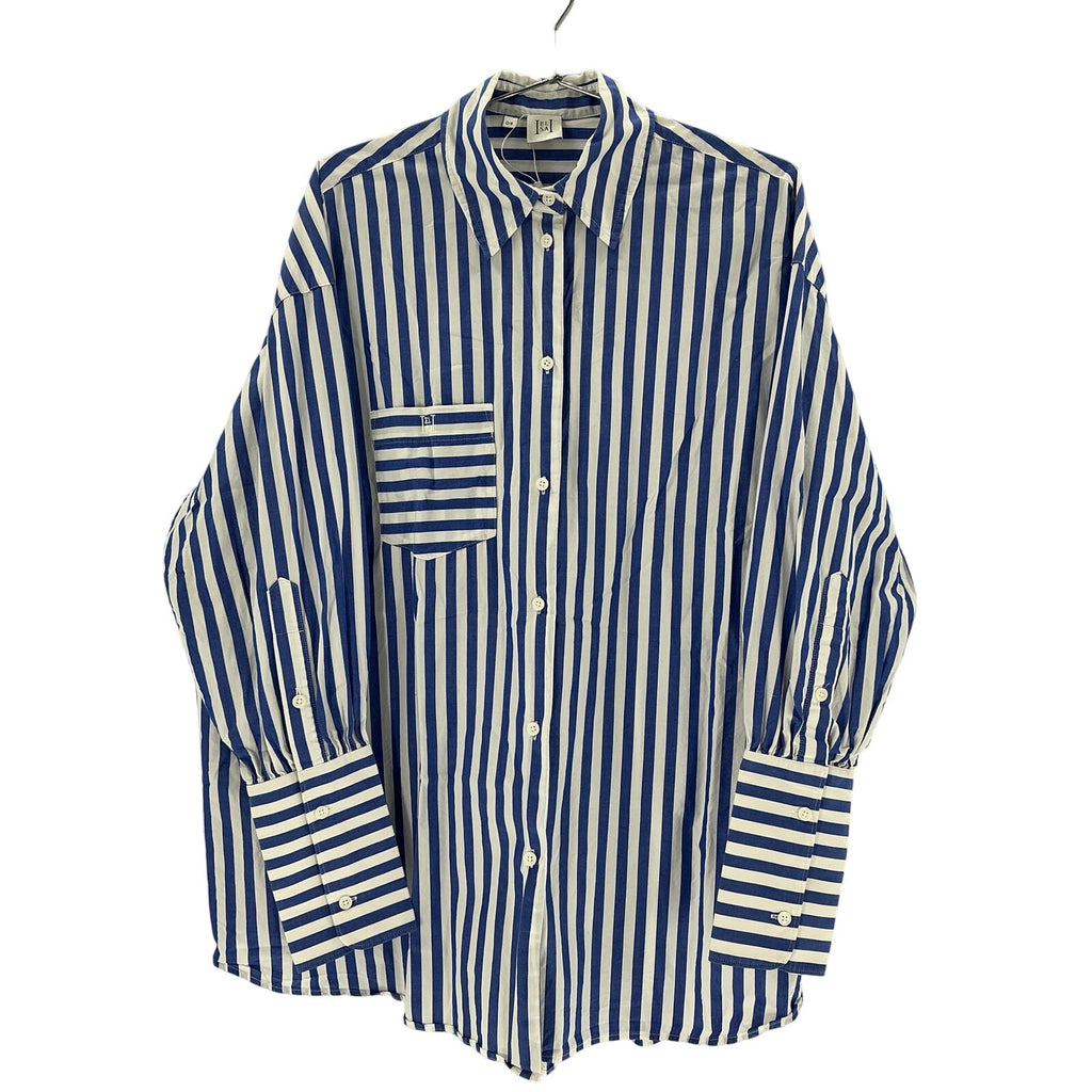 Helsa Poplin Blue Cotton Oversized Shirt Size 0 / S