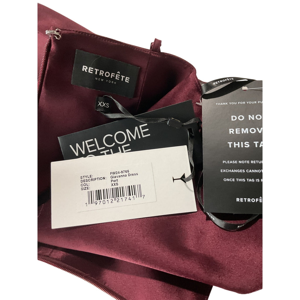 Retrofete 'Giavanna' Purple Acetate Dress Size XXS