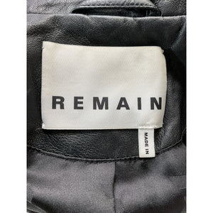 Remain Birger Christensen 'Usana' Black Leather Blazer Size XXS