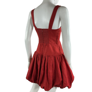 Reformation Linen Sundried Tomato Delia Dress Size 2
