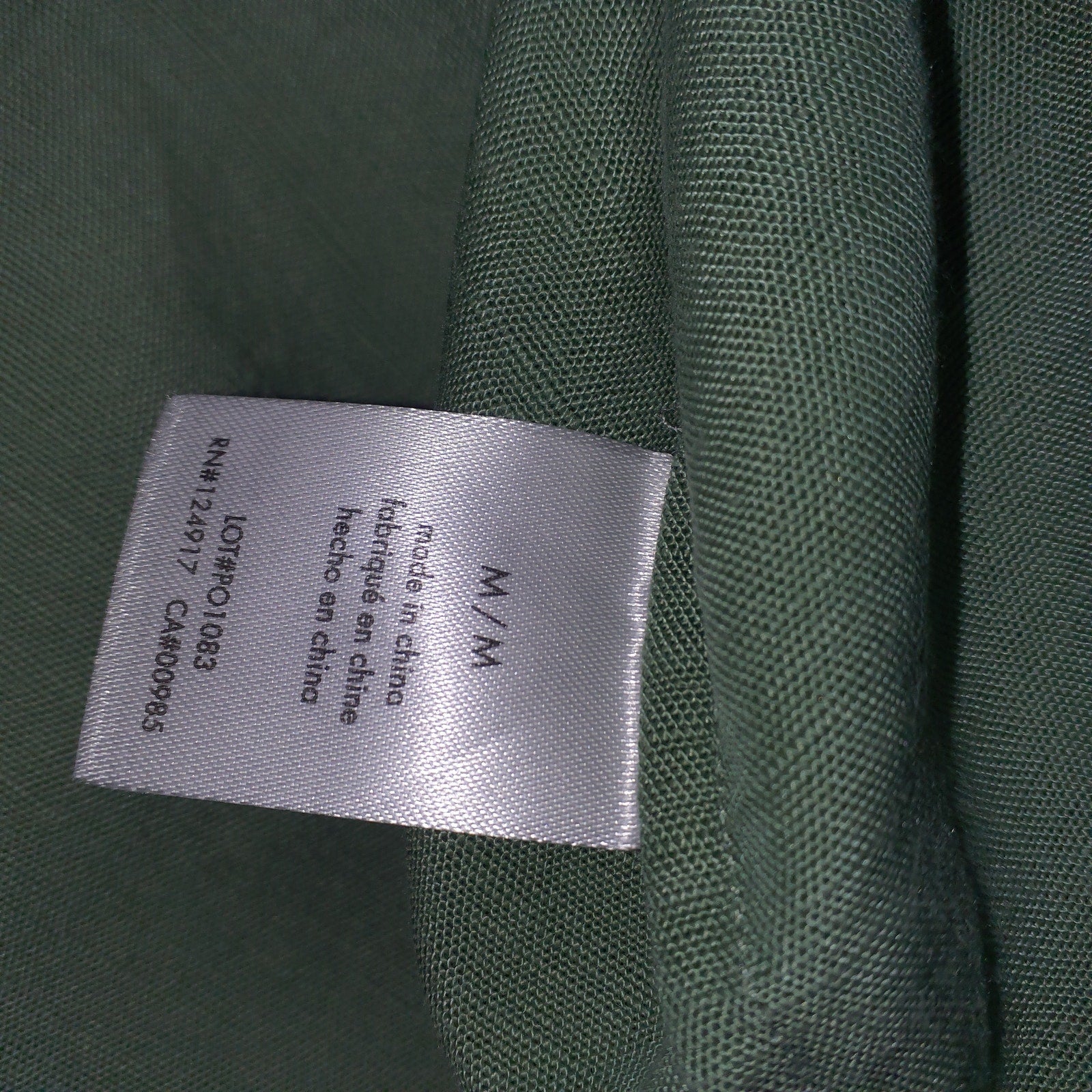 Onia 'Air' Linen Button Down Green Maxi Dress Size M