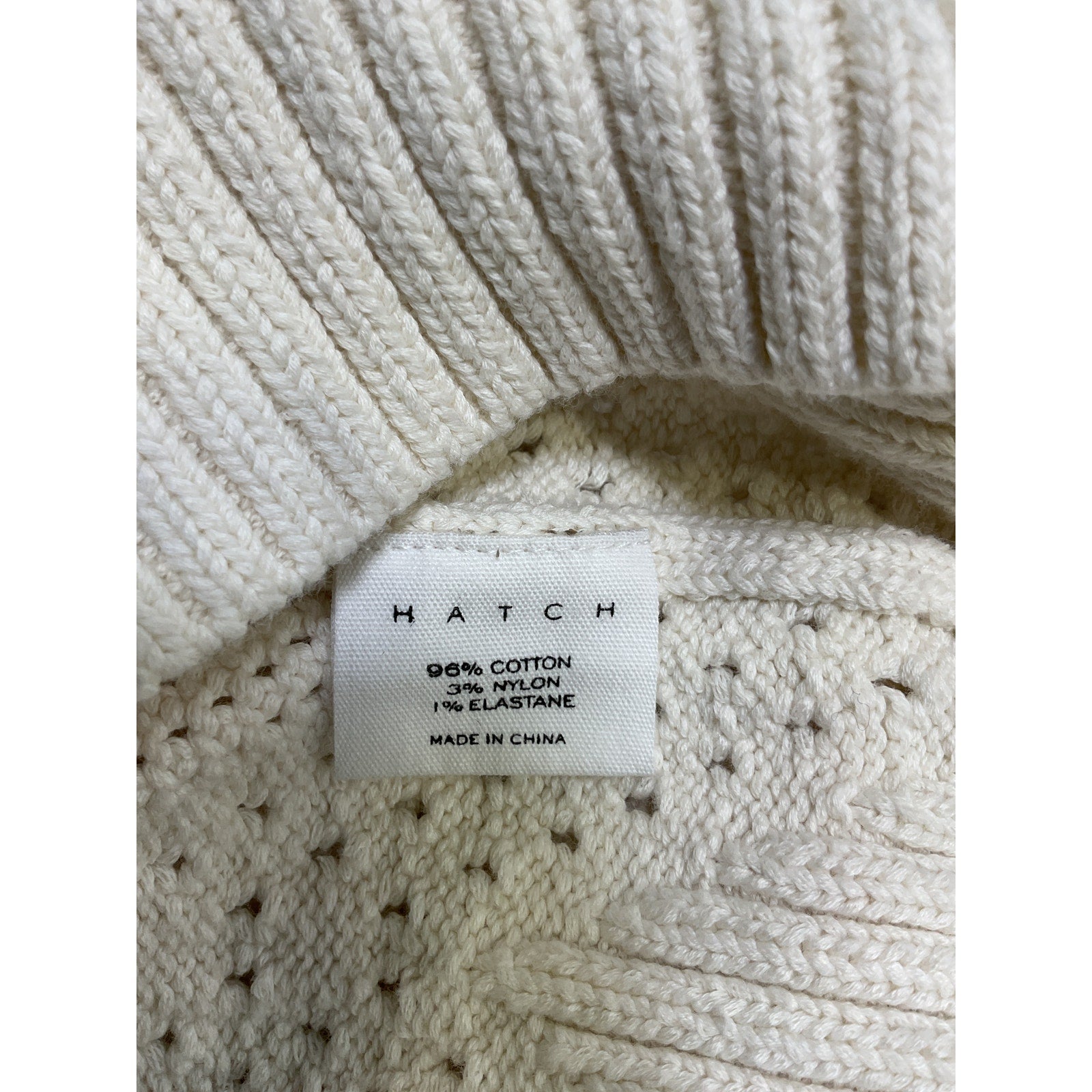 Hatch 'The Delphine' Cream Cotton Pointelle Skirt Size 2