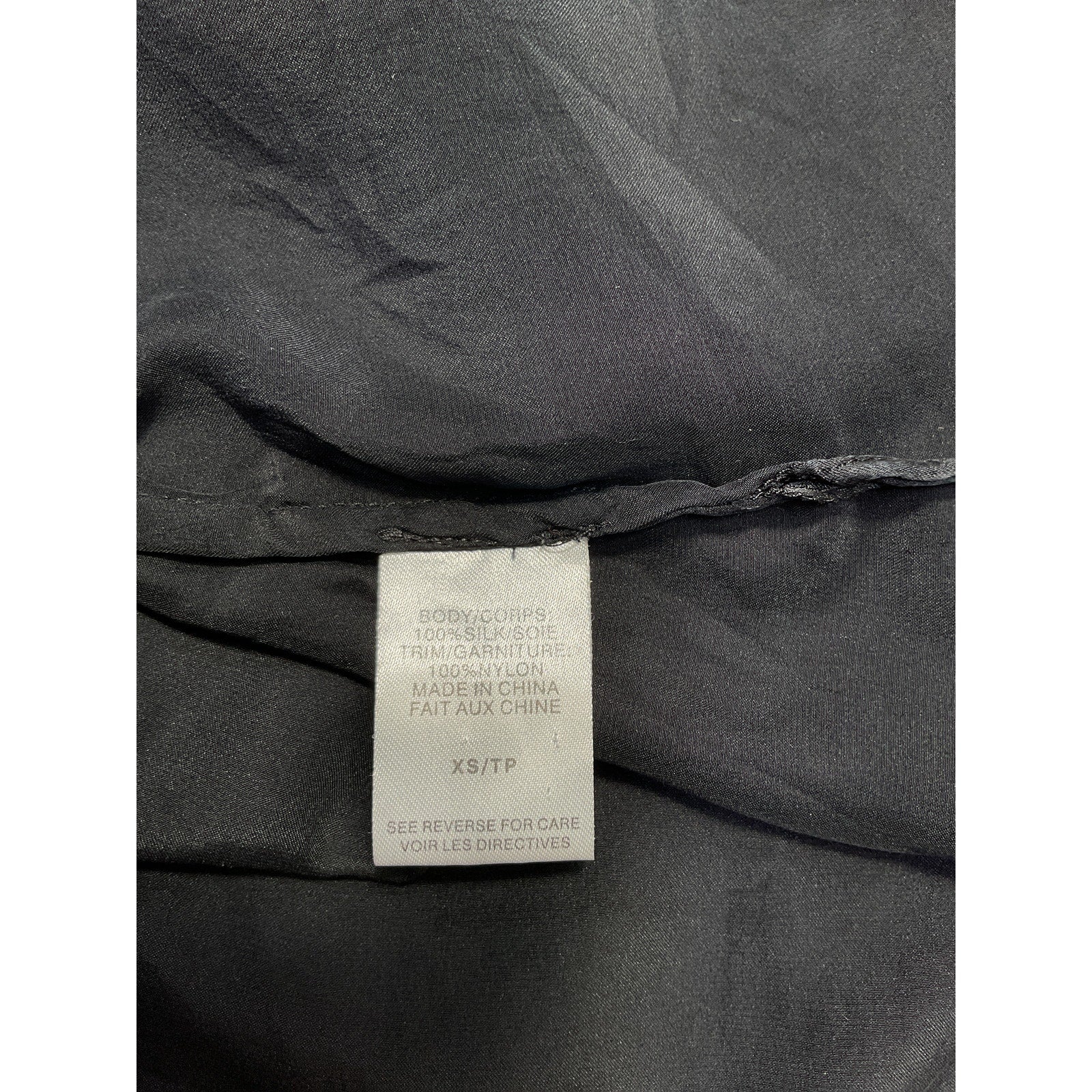 Cami Nyc 'Fancesca' Black Silk Cami Top Size XS
