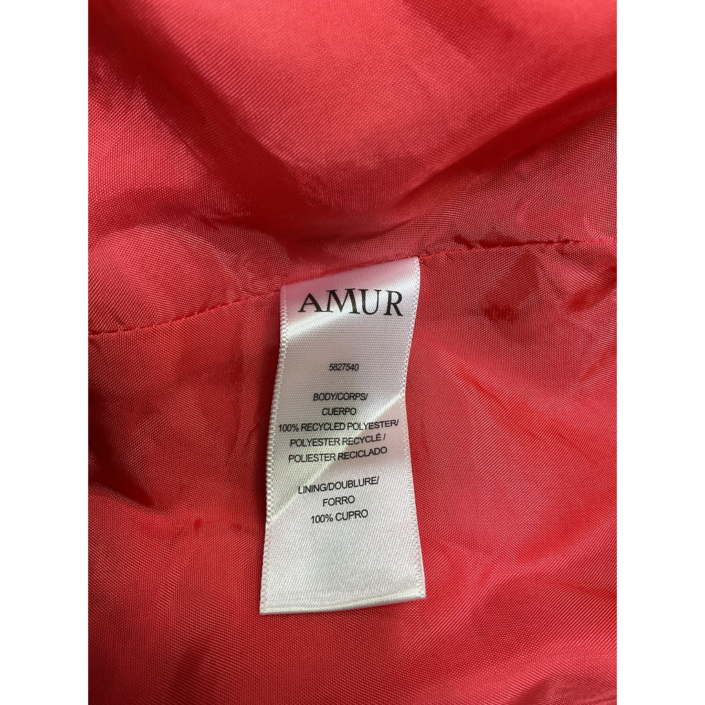 Amur 'Ainsley' Red Poly Ruffle Top Size 0