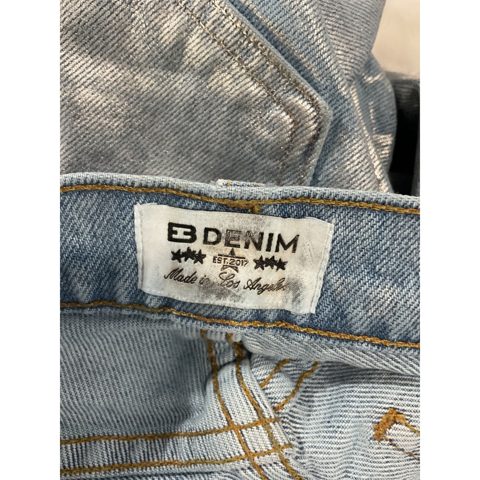 Eb Denim 'Frederic' Silver Coated Denim Jean Size 26