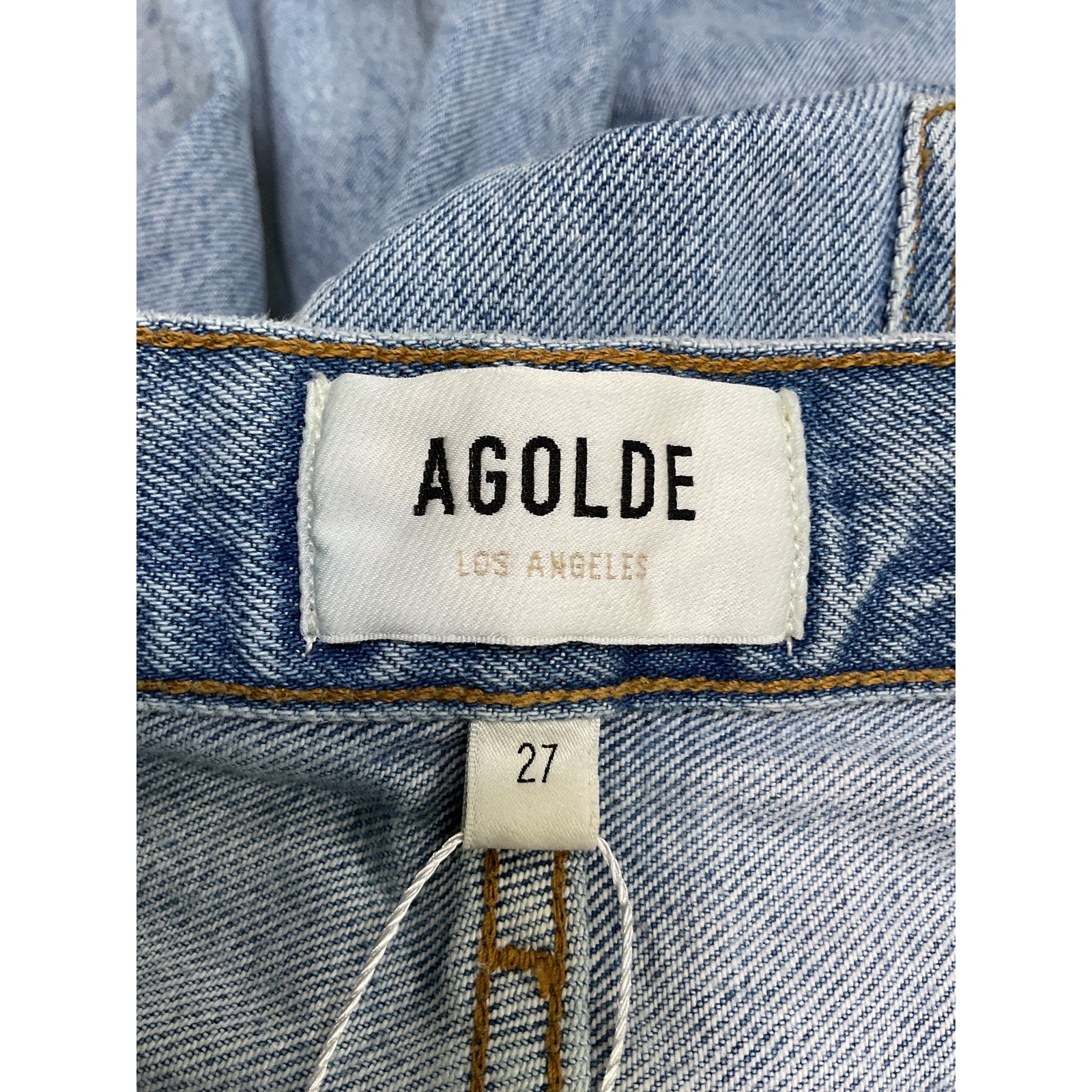 Agolde 'Lana' Blue Cotton Straight Jeans Size 27