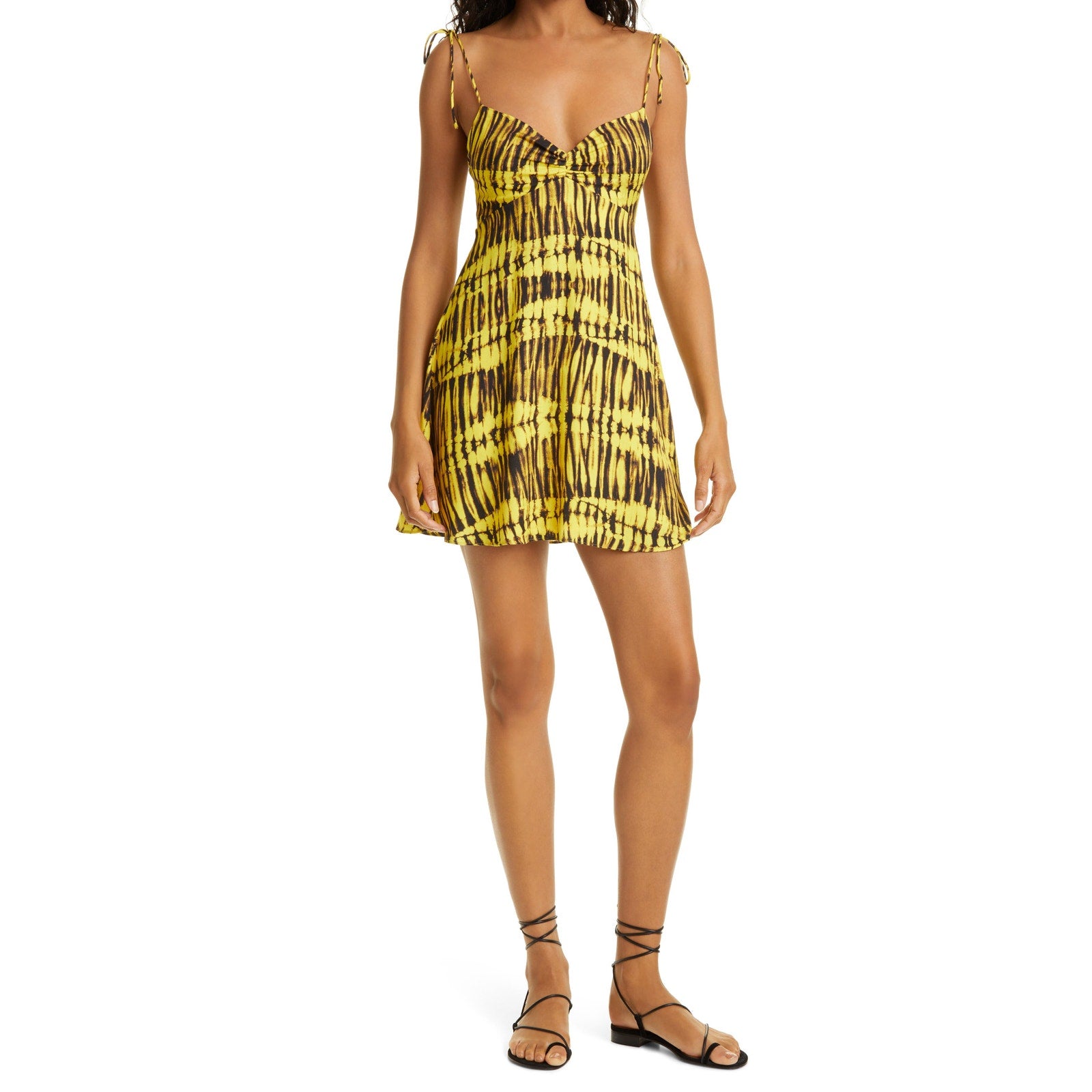 Alice + Olivia 'Raquel' Yellow Mini Dress Size 10