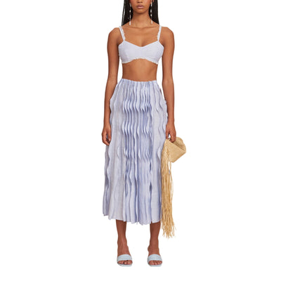 Cult Gaia Pleated Marine Jaylin Skirt Size XS NWT