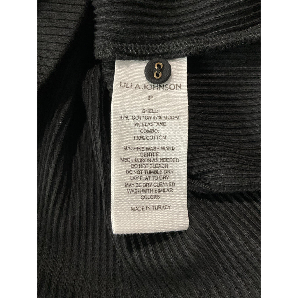 Ulla Johnson 'Birdie' Black Cotton Top Size XS