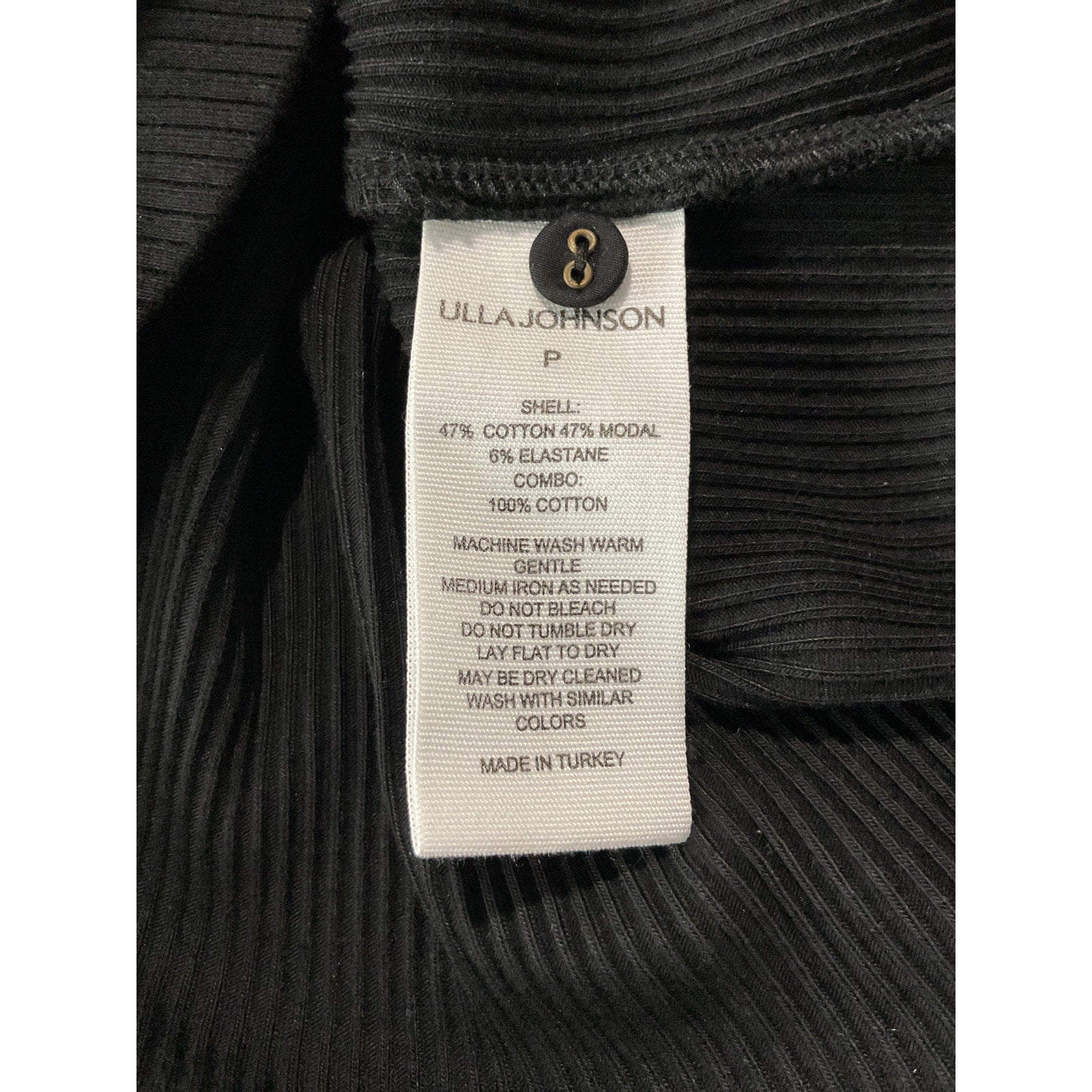 Ulla Johnson 'Birdie' Black Cotton Top Size XS