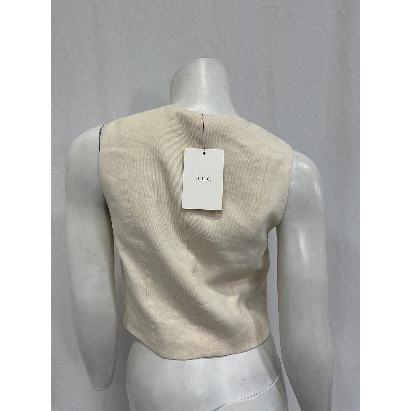 A.L.C. 'Maxwell' White Linen Vest Size 2 - NWT