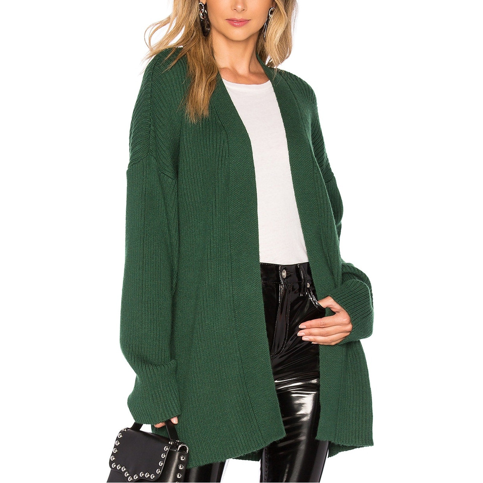 L'Academie 'Hannah' Green Wrap Sweater Size L
