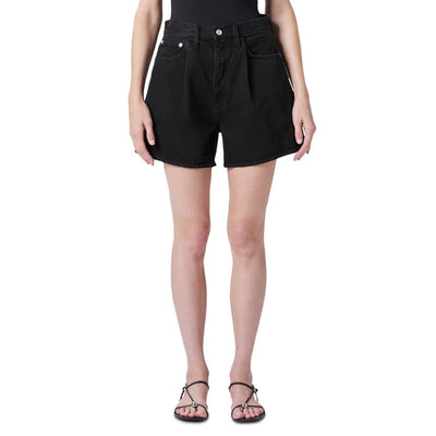 Agolde Pleated Black Rhoda Shorts Size 23