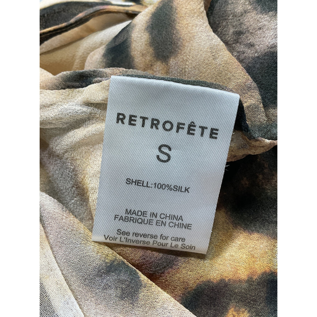 Retrofete 'Akira' Tan Off Shoulder Top Size S