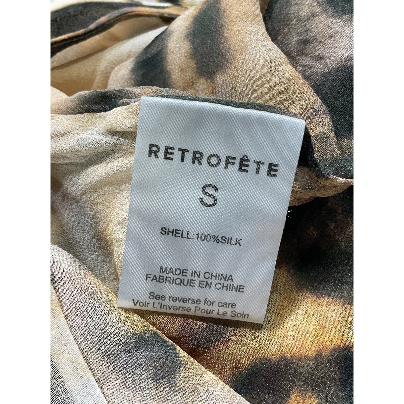 Retrofete 'Akira' Tan Off Shoulder Top Size S