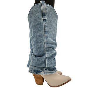 Steve Madden Slouchy Blue Lassy Cowboy Boots Size 5.5