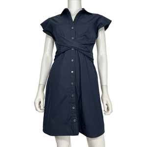 Veronica Beard Crossover Blue Nagano Shirtdress Size 2