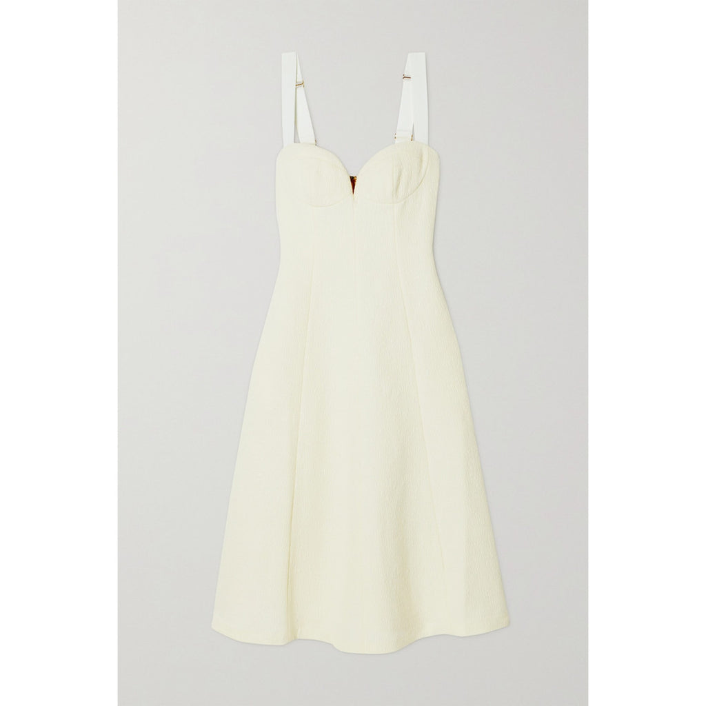 Rebecca Vallance 'Calla' White Cloqu� Midi Dress Size 2 - NWT