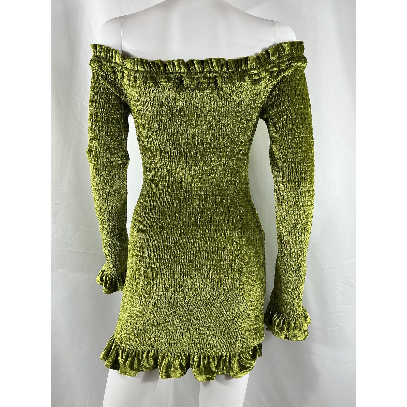 Caroline Constas 'Megara' Green Polyester Dress Size M