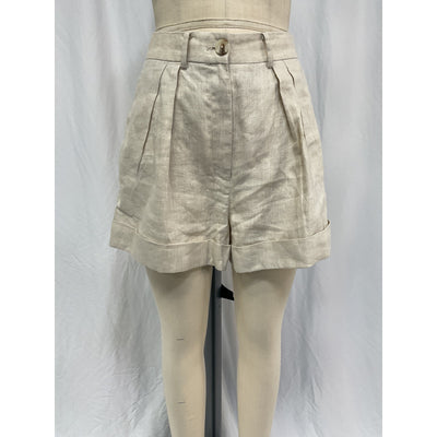 Helsa 'Rolled' Beige Linen Short Size S