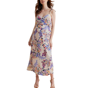 Hatch Ruffled Floral Splash Flouncy Slip Dress Size S