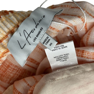 L'Academie Striped Orange Andre Shorts Size XS