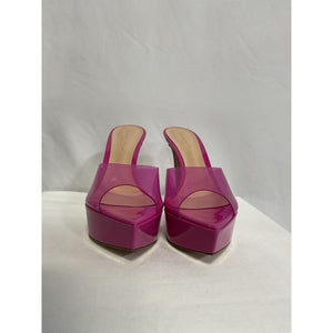 Gianvito Rossi 'Betty' Pink Pvc Platform Stiletto Heel Sandals Size 8 - NWT
