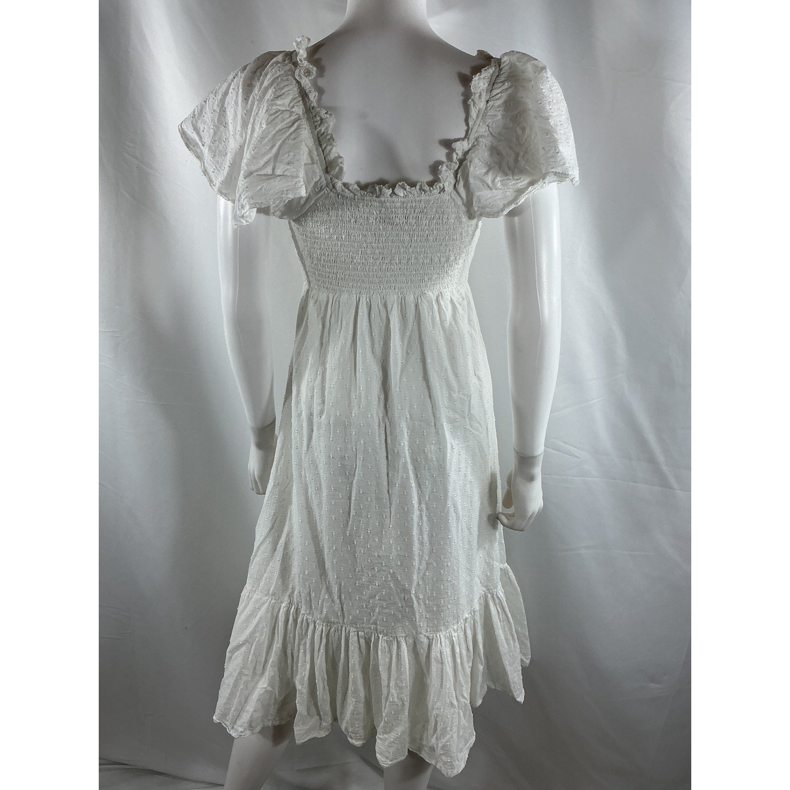 Cleobella 'Ashlyn' White Cotton Midi Dress Size M