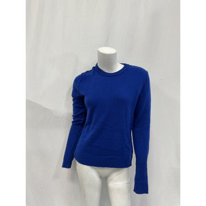 Autumn Cashmere 'Undone Edge' Blue Crewneck Size M
