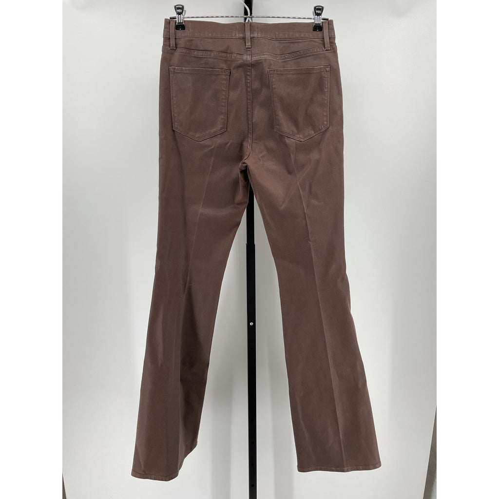 Frame 'Le' Brown Cotton High Flare Coated Size 31
