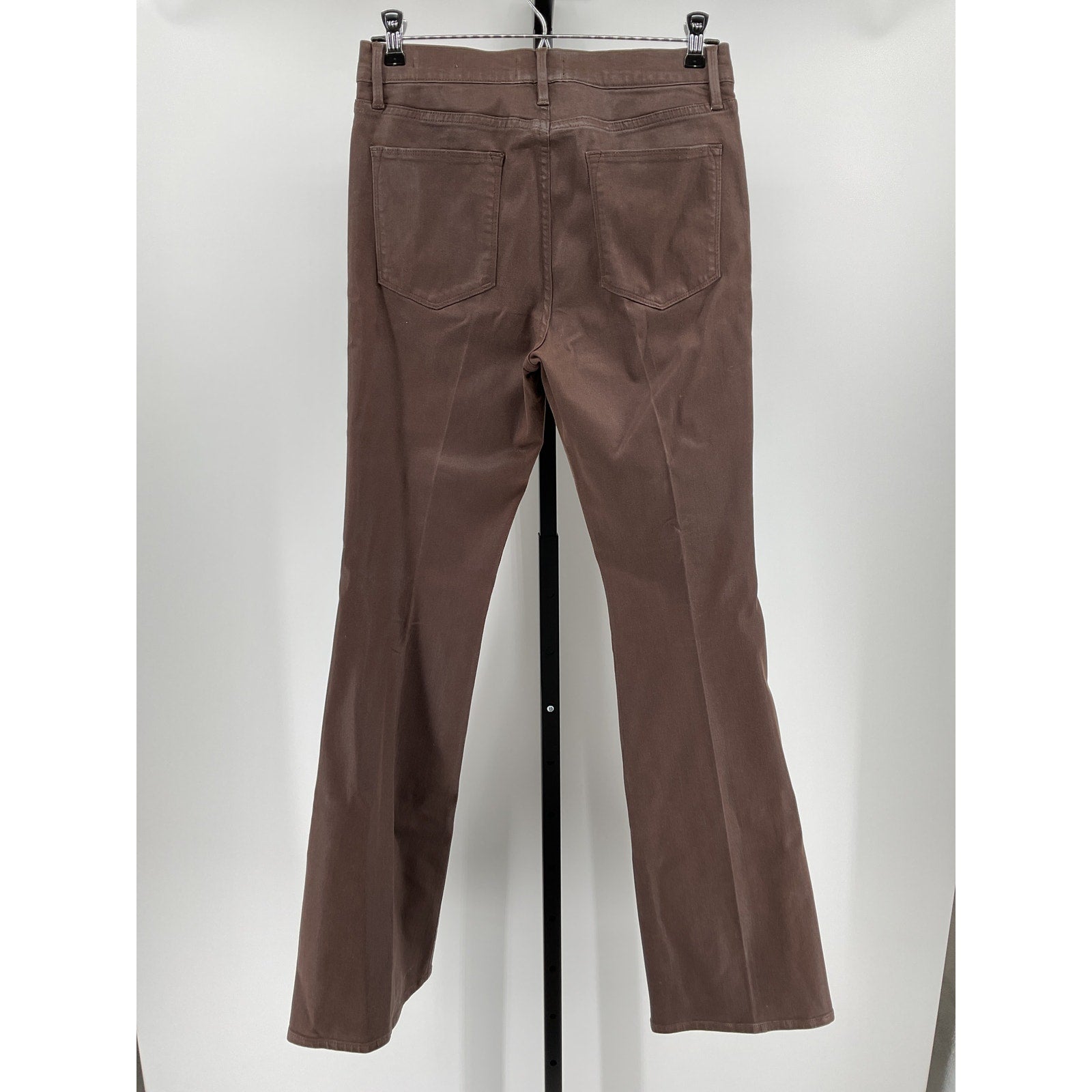 Frame 'Le' Brown Cotton High Flare Coated Size 31
