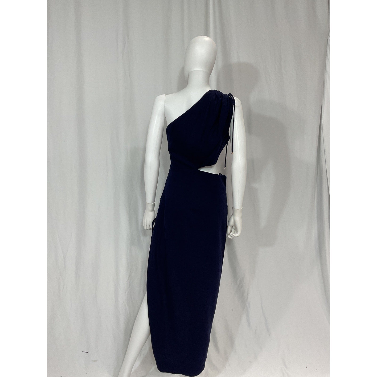 Elliatt 'Adaption' Navy Linen One Shoulder Dress Size S - NWT