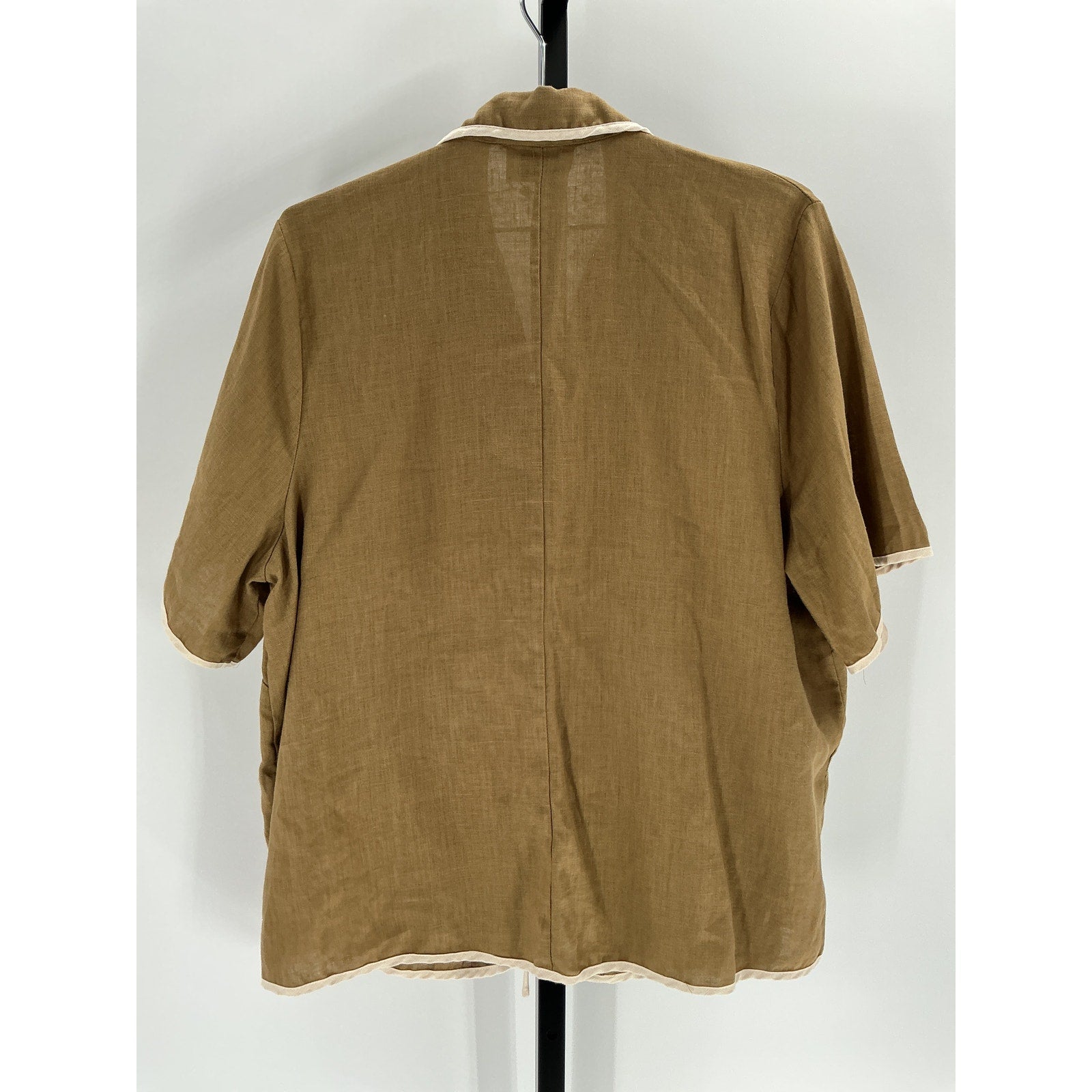 Dissh Tan Linen Shirt Size 6