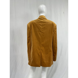 Acne Studios Yellow Polyester Single Button Blazer Size 40