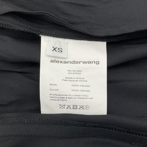 Alexander Wang Smocked Black Wide Elastic Shorts Size XS NWT
