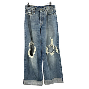 R13 Distressed Blue Lisa Baggy Denim Jeans Size 25