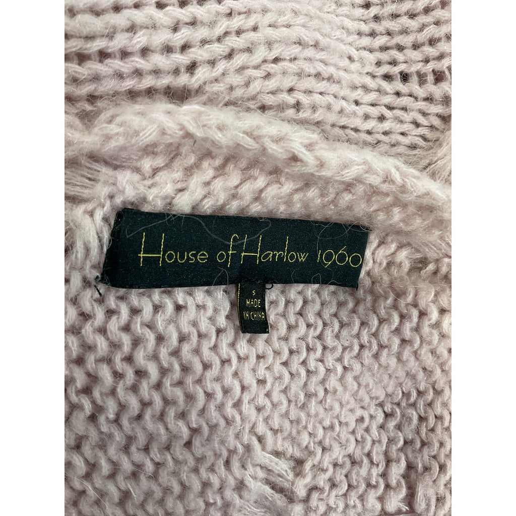 House Of Harlow 1960 x Revolve 'Elaina' Pink Braided One Shoulder Sweater Size S