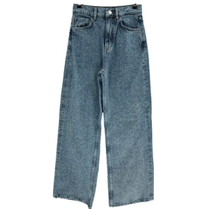 Maje Rhinestone Blue Baggy Denim Jeans Size 34 / US 0