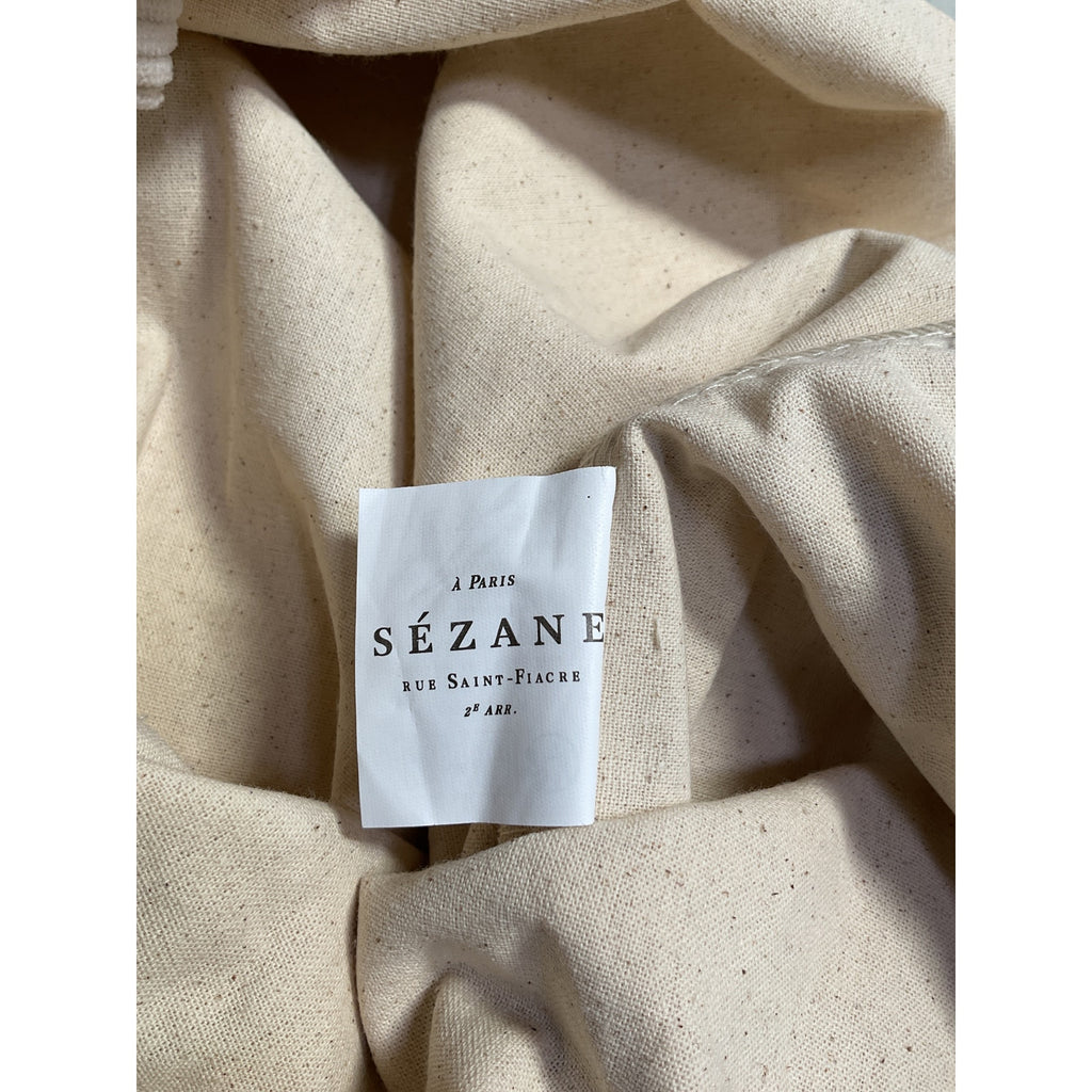 S�zane 'Velvet' Beige Cotton Tote Bag