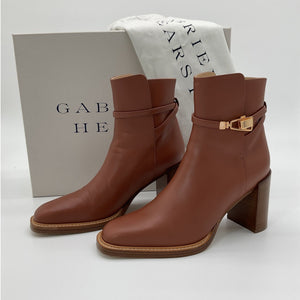 Gabriela Hearst Leather Brown Nina Ankle Boots Size EU 37 / US 7
