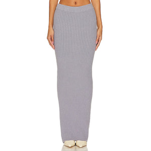 Lpa Ribbed Gray Nara Skirt Size XS