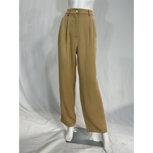 Donni. 'Twill' Tan Pleated Pants Size S