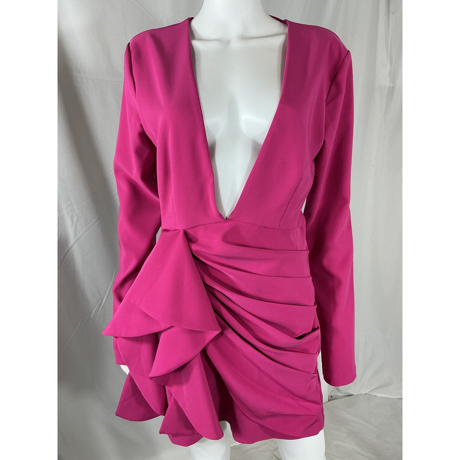 Michael Costello x Revolve 'Fena' Pink Polyester Mini Dress Size L