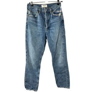 Agolde Vintage Blue Riley High Rise Straight Crop Denim Jeans Size 24