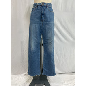 Veronica Beard 'Taylor' Blue Cotton High Rise Wide Leg Size 29