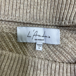 L'Academie Chic Oatmeal Feride Sweater Dress Size XL