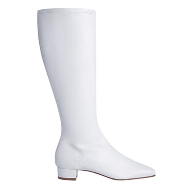 By Far Sleek White Edie Knee High Boots Size 38 EU / 8 US