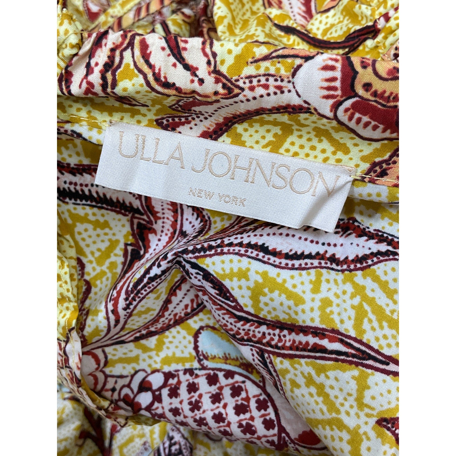 Ulla Johnson 'Golda' Yellow Side Cut Out Poplin Dress Size 6